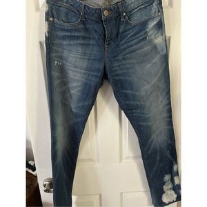 Gap 1969 Always Skinny Jeans Bleached Acid Distressed Denim Womens